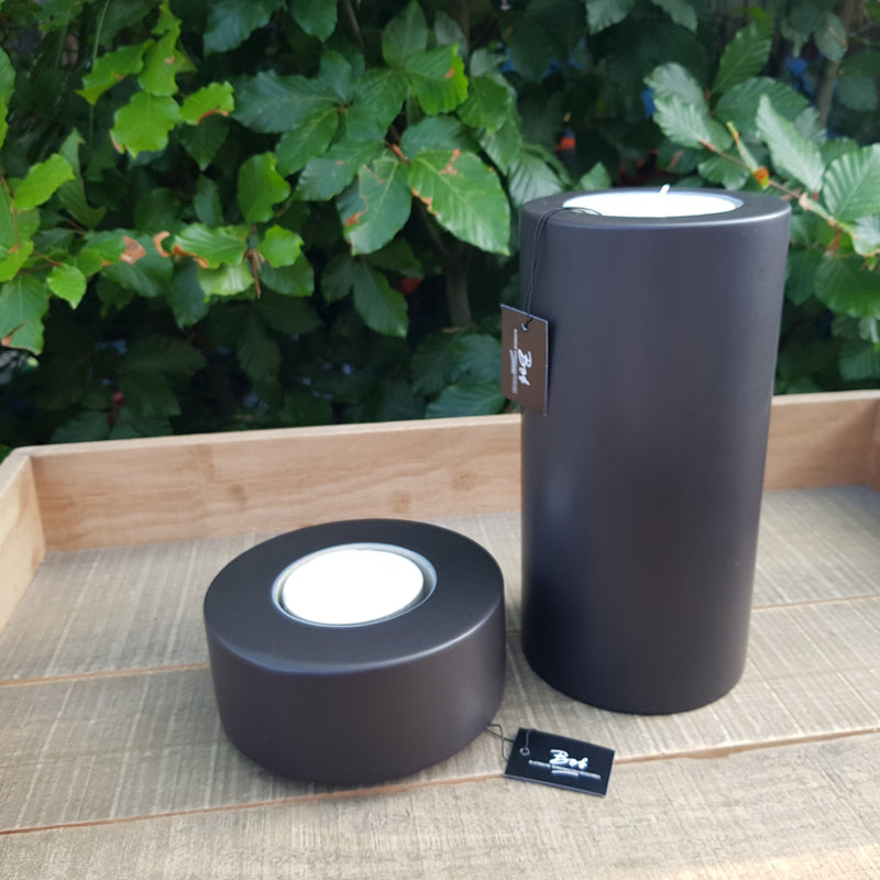 Bob Two One T-Light Vase ( Black/inside Mole)