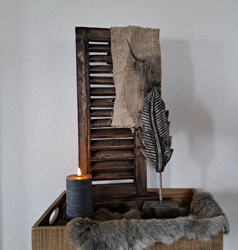 Houten veer ornament ( klein )