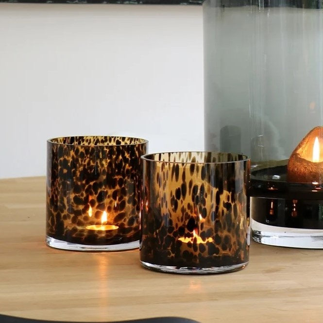 Celtic Cheetah kaarsenhouder Vase The World setje van 2 stuks