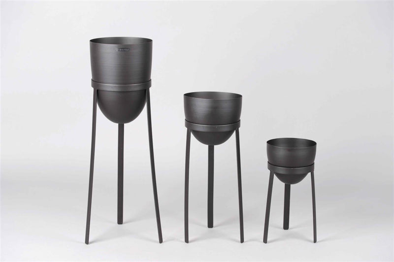 Rasteli plantenbakjes met staanders set 3 stuks verschillende maten