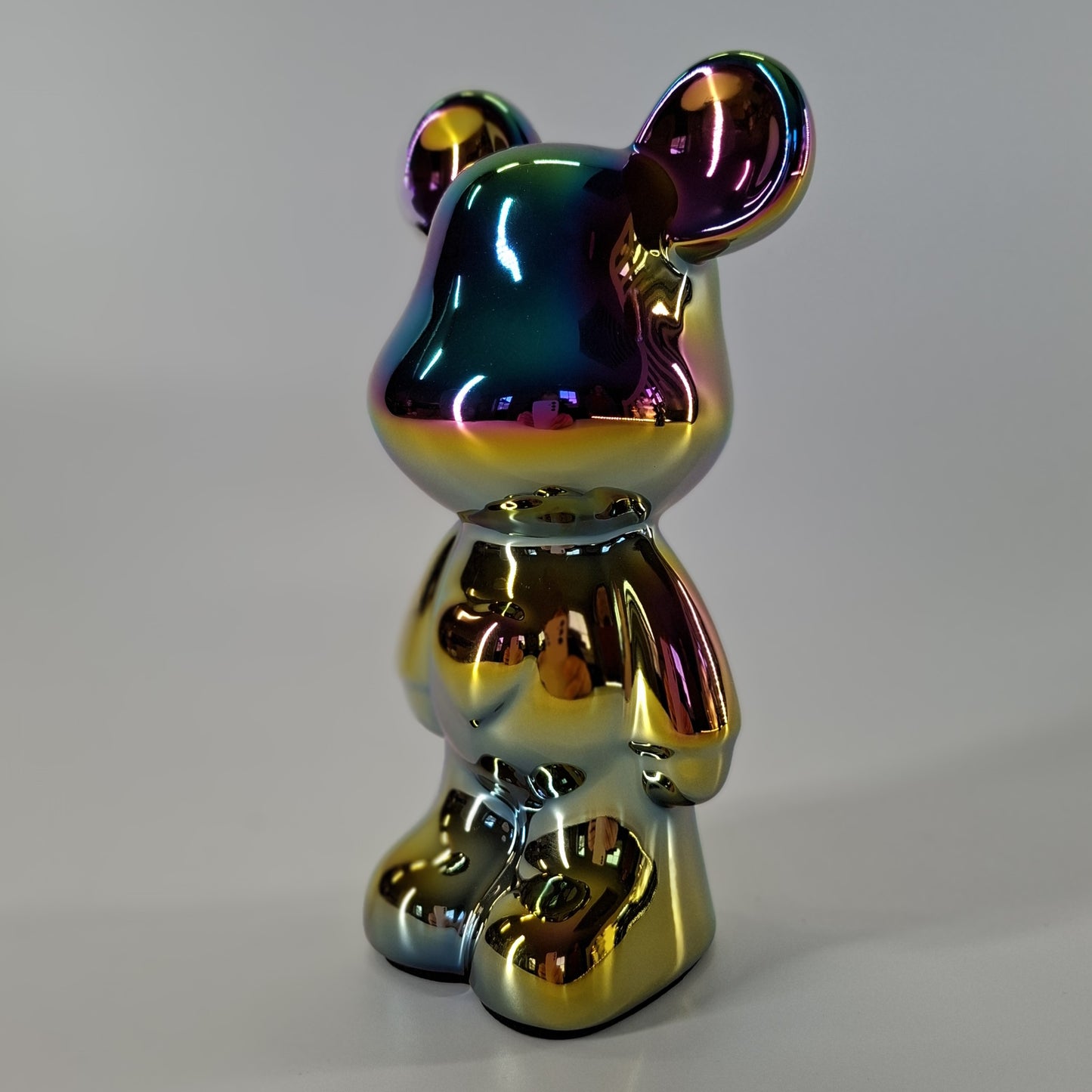 Colorfull decoratie beer staand 18 cm