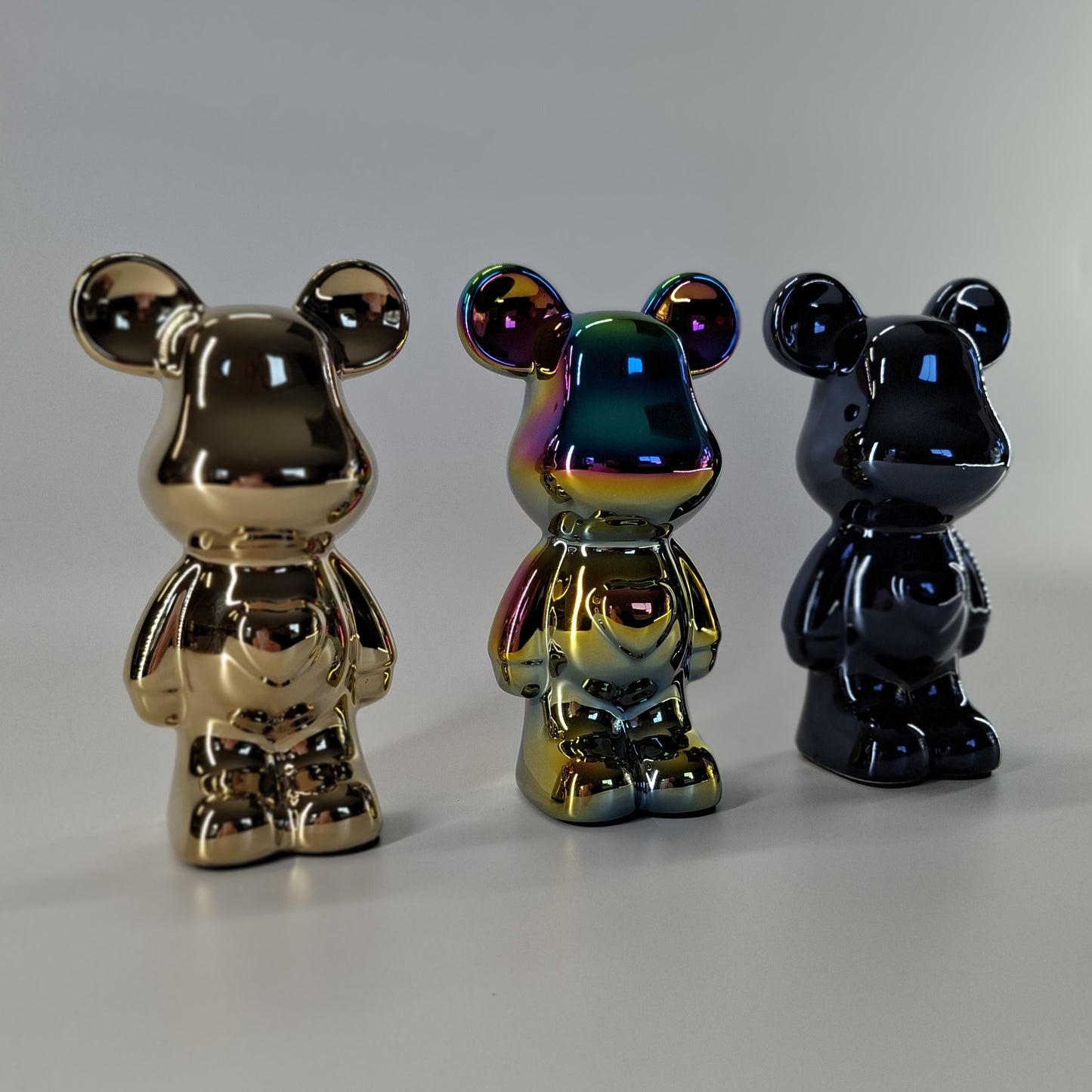 Gouden decoratie beer staand 18 cm