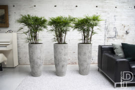 Pottery Pots Oyster Dax L (D36cm) White / Grey