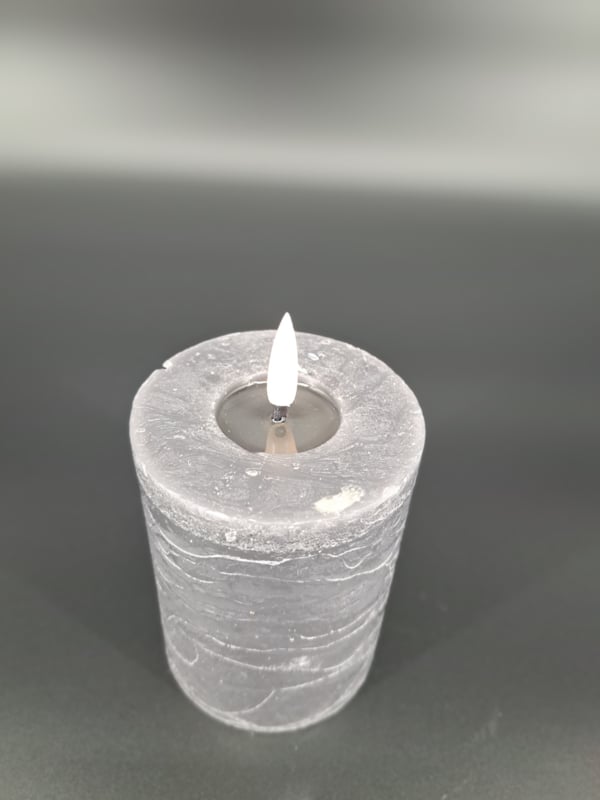 Mansion Atmosphere led kaars grey rustic 7.5 x 10