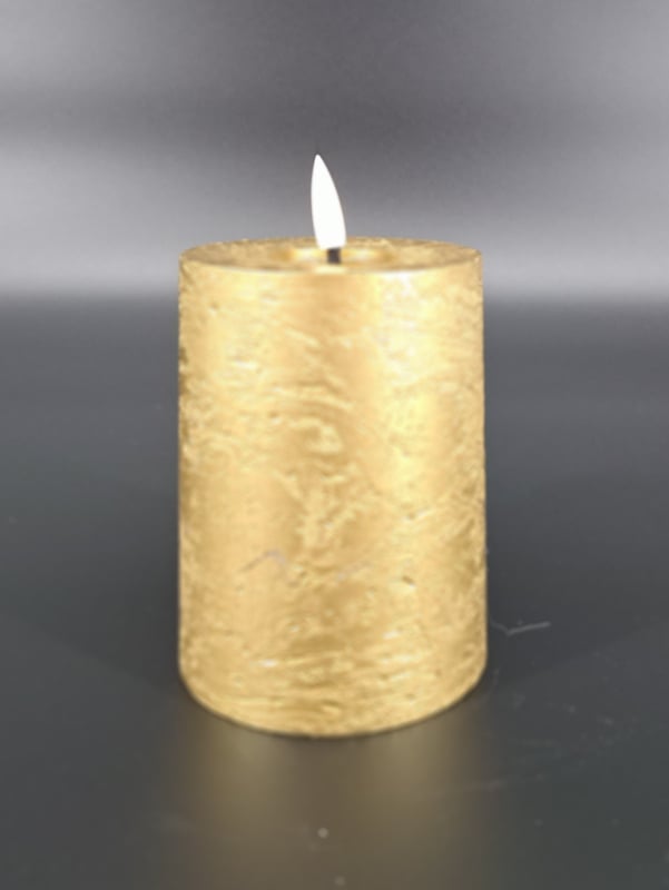 Mansion atmosphere led kaars gold metallic 7.5 x 10