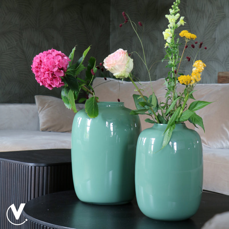 Vase The World Vaas Artic pastel green D21 x H29 cm