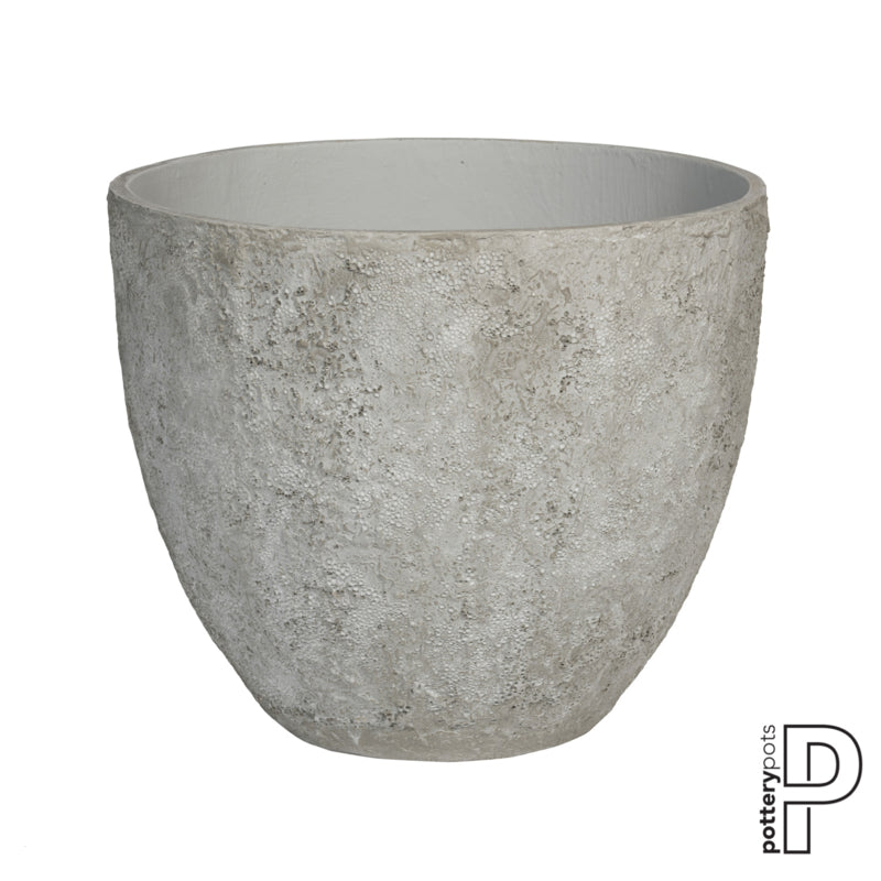 Pottery Pots Oyster Jesslyn S White / Grey (D50cm)