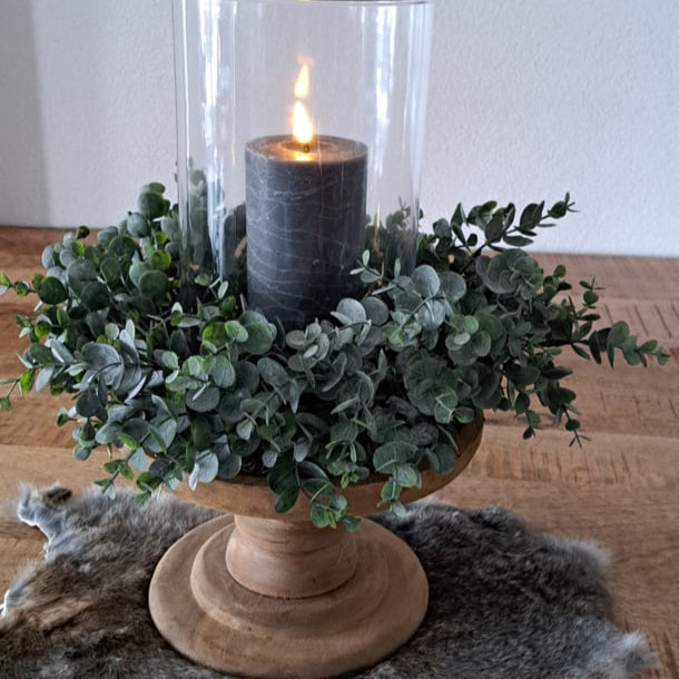 Kunstdecoratie krans – landelijke woonaccessoire met een diameter van 30 cm