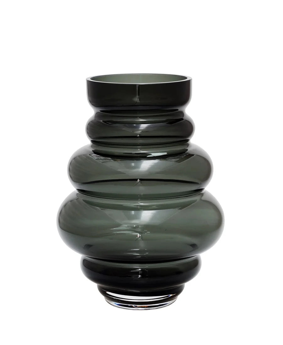 Vase The World Glazen vaas Maputo M Grey