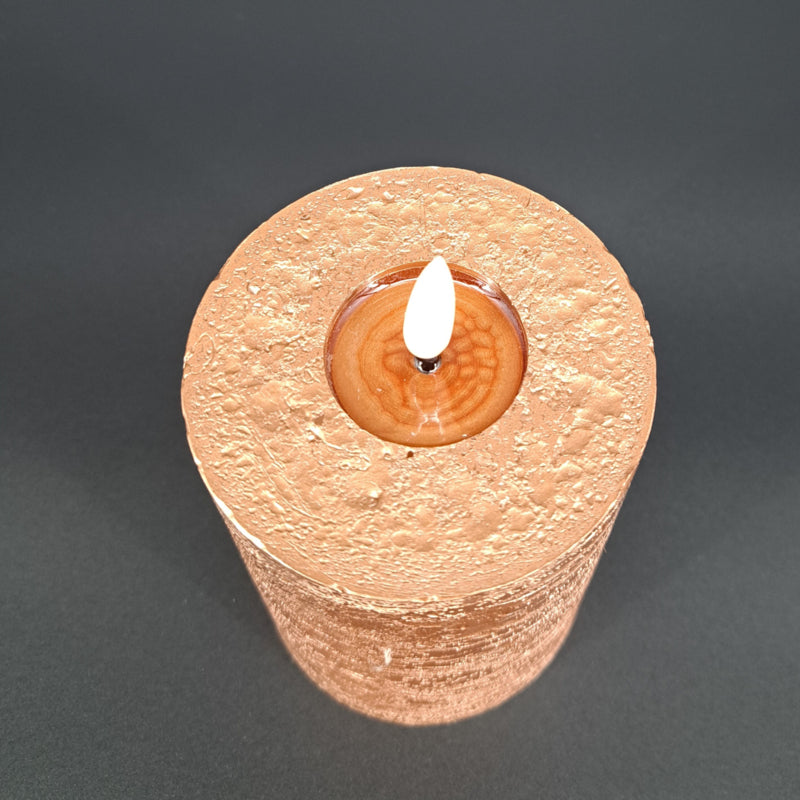 Mansion Atmosphere led kaars Copper metallic 7.5 x 10