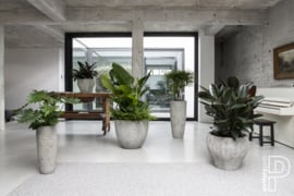 Pottery Pots Oyster Dax M (D24cm) White / Grey