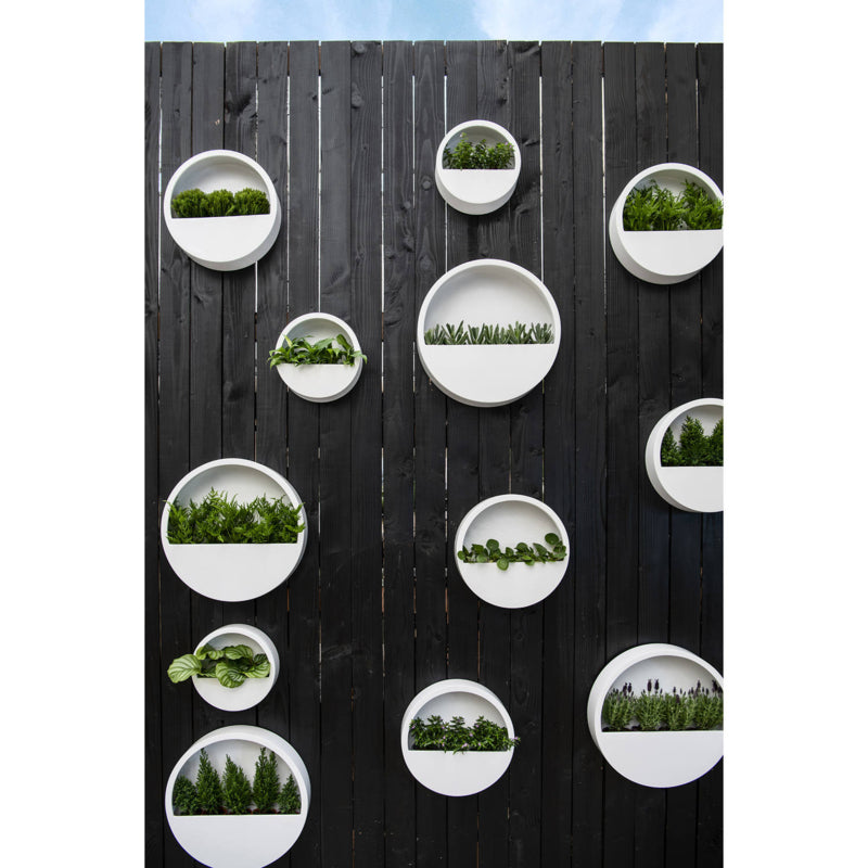 Pottery Pots Wally wand plantenbak M Glossy wit ( D50 cm )