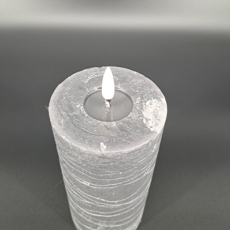 Mansion Atmosphere led kaars grey rustic 7.5 x 15