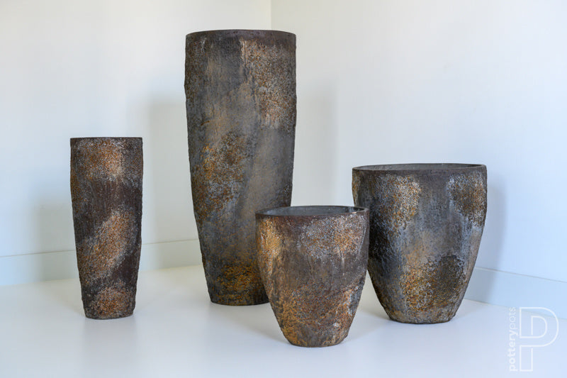 Pottery Pots Oyster Bernd L ( D53cm) Brown