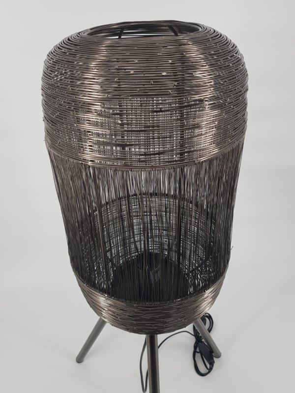 Mansion atmosphere Industrieel Vloerlamp Cillinder zwart/ nikkel