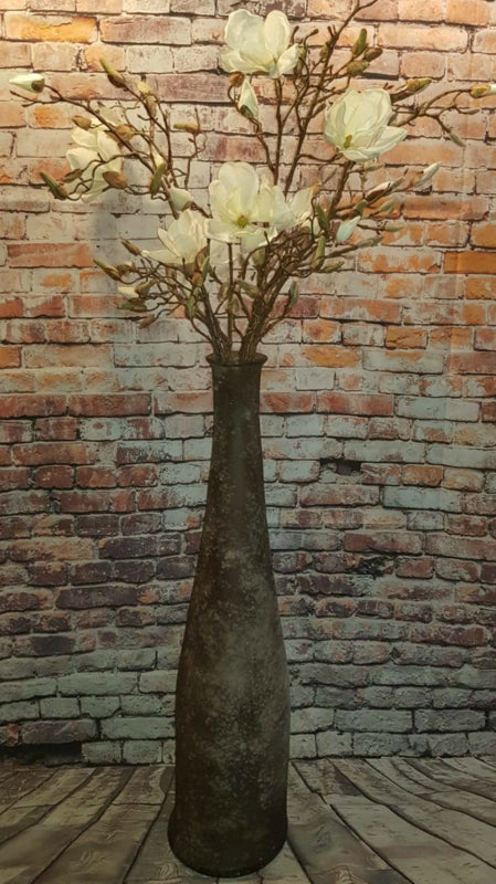 Vase recycled glass brown