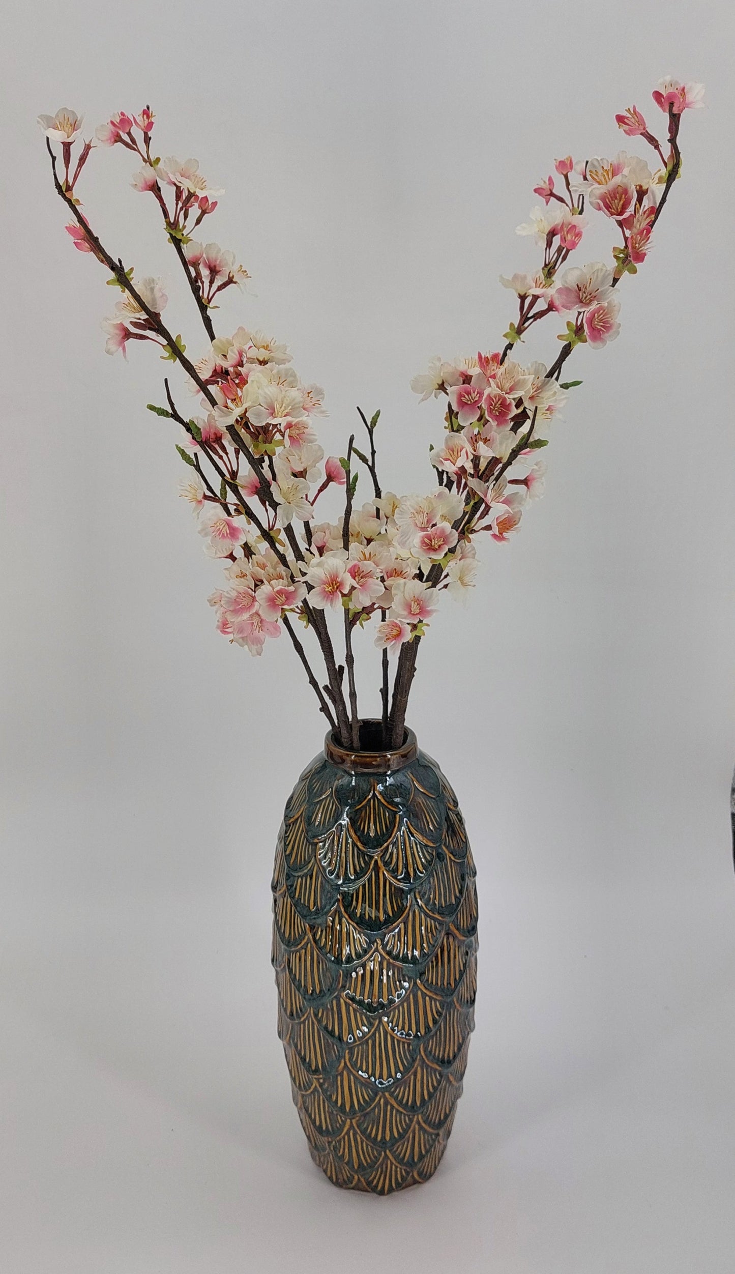 Elegante keramieken vaas in rustiek bruin, Mansion - Wolfsberg old colored – Ø15.5 x H35 cm."
