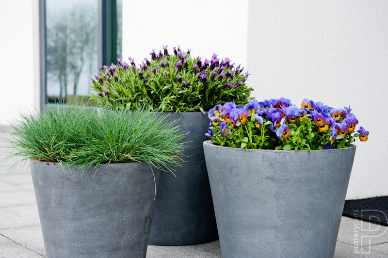 Pottery Pots Natural Zwart - Grijs