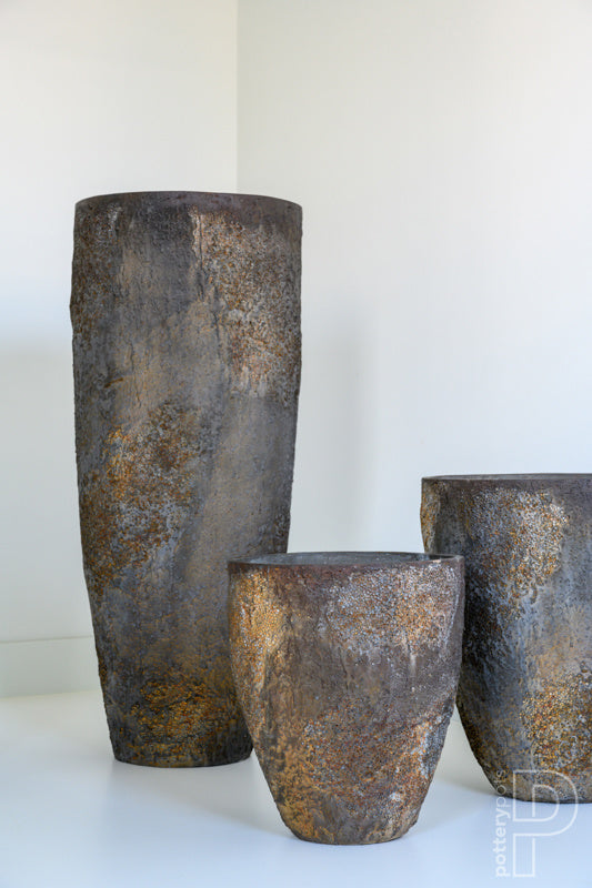 Pottery Pots Oyster Jesslyn XL Brown  (D80cm)