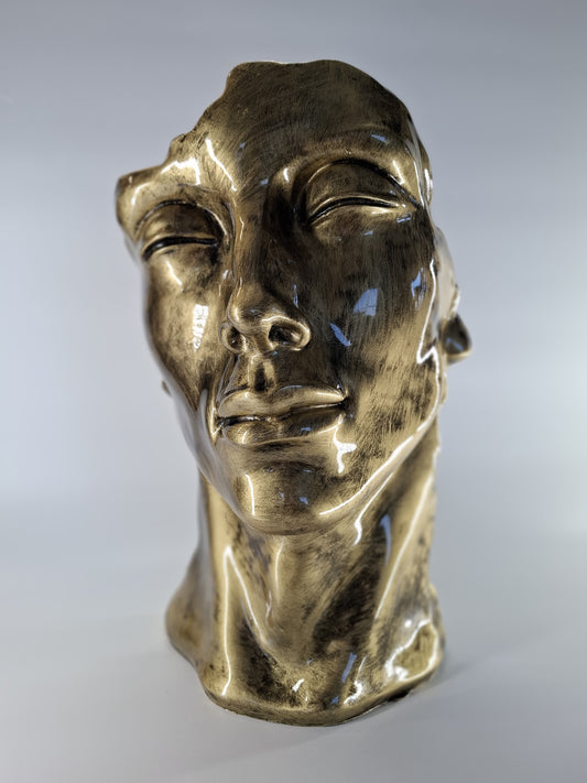 Face bronze ornament H50 cm
