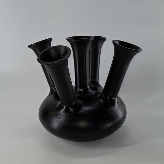 Aluminium toetervaas / tulpenvaas D25 zwart