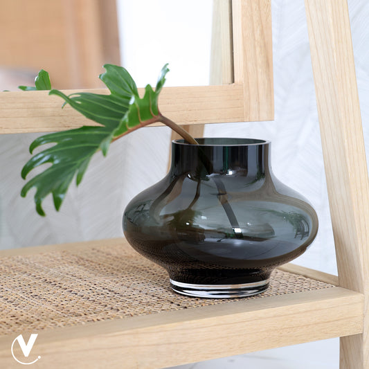 Vase The World glazen vaas Ruvuma Grey S
