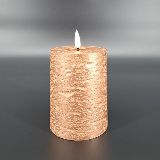 Mansion Atmosphere led kaars Copper metallic 7.5 x 10