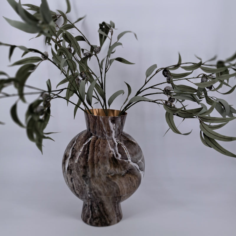 Mansion atmosphere Vase Padola marmer look bruin (tweede kansje)