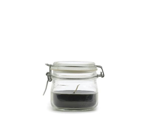 Weckpot met kaars dark grey