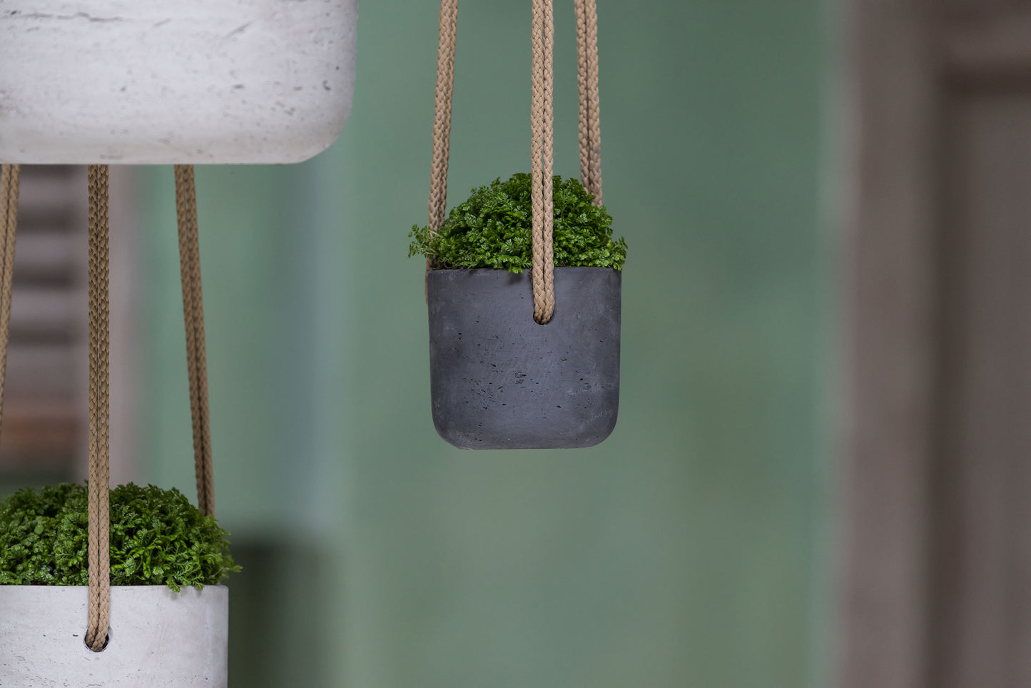 Pottery Pots Charlie M hanging black washed