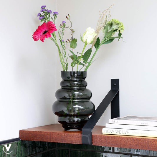 Vase The World glazen vaas Maputa S grey