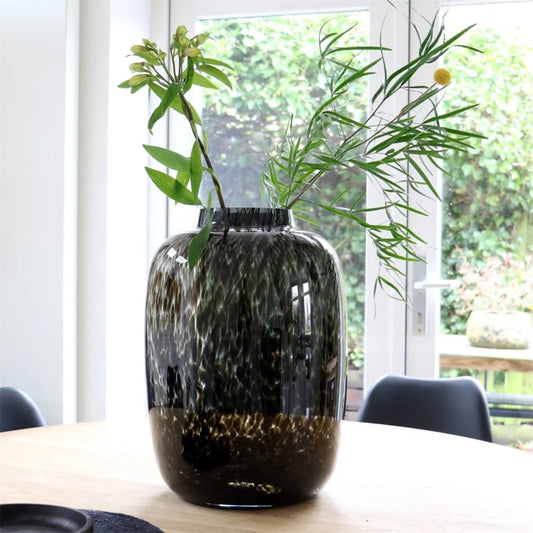 Kara M grey Cheetah vaas Vase the world D25 x H35 cm