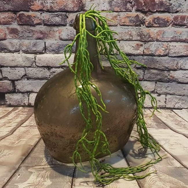 Vase recycled glass brown