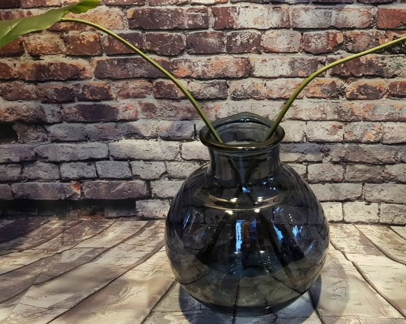 Vase recycled glass Blue