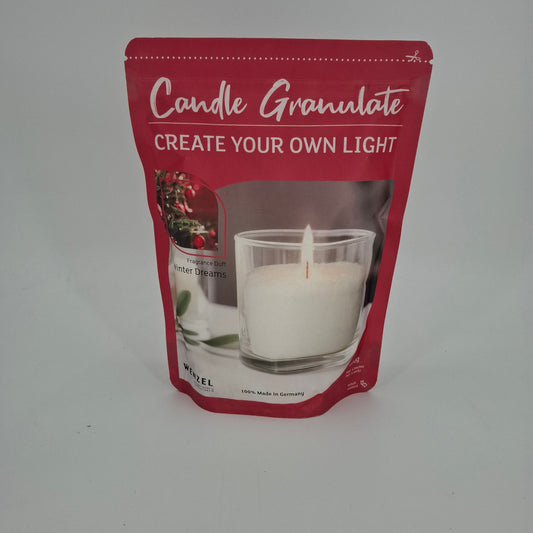 Zak met 400 gram neutraal kaarsenzand voor creatieve DIY kaarsenprojecten"