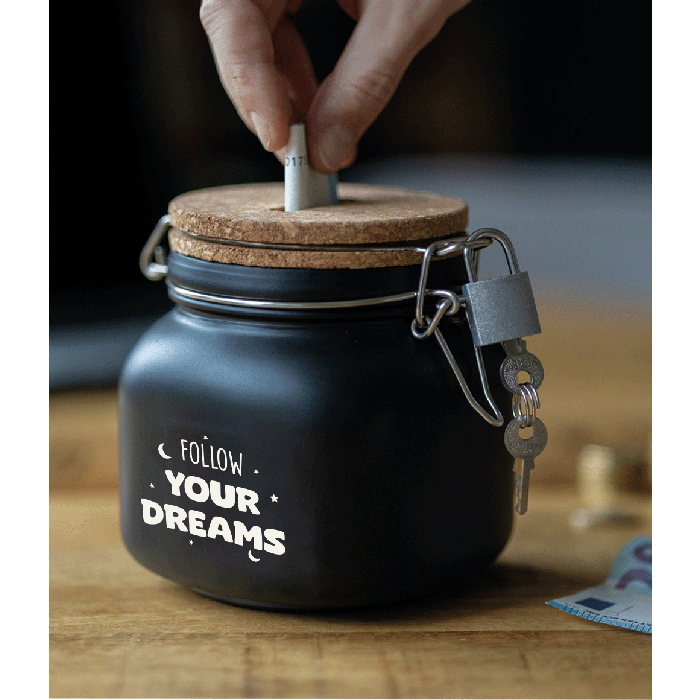 Luxe spaarpot Follow your dreams