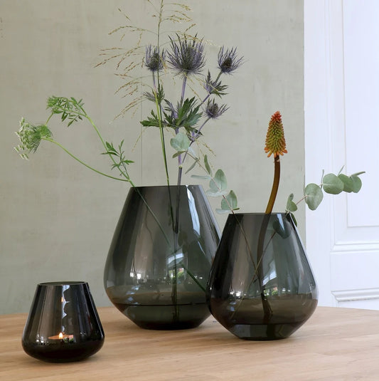 Vase The world  glazen vaas Tasman Grey S