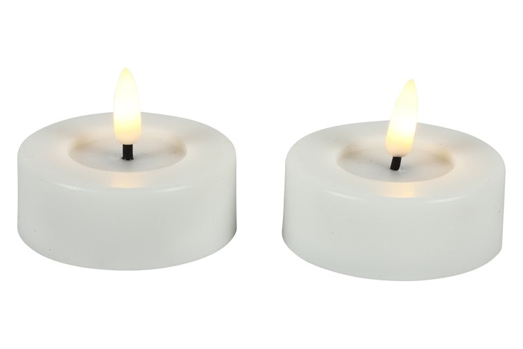 Led Maxi theelicht wit D6.7 x H5.5 cm 2stuks