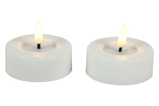 Led Maxi theelicht wit D6.7 x H5.5 cm 2stuks
