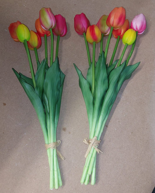Kunst Tulpen 7 stelen ( verschillende kleuren )